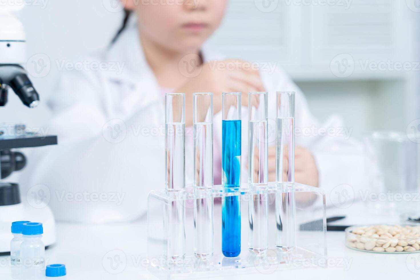 Children Scientist education scientific in laboratory. Medical child learning, Biotechnology, discover, imagine, executive function, kid, education, intelligence quotient, emotional quotient photo