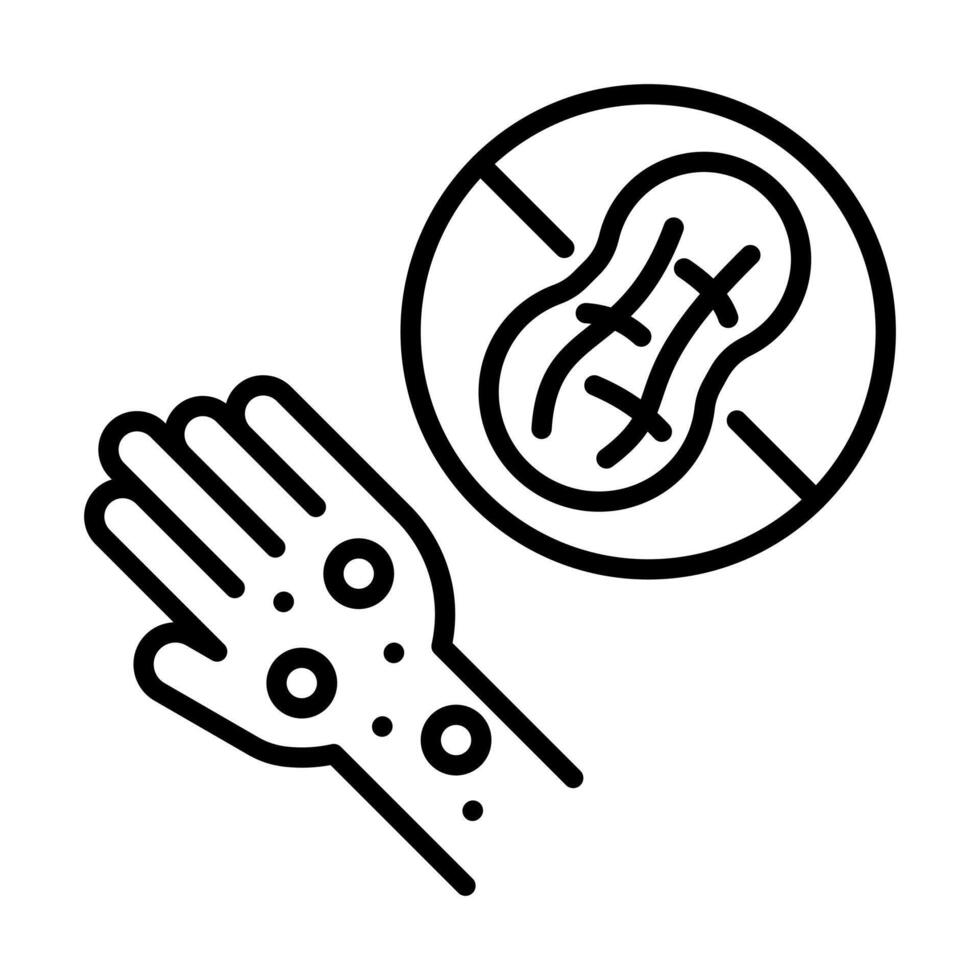 Allergy Alerts icon line illustration vector