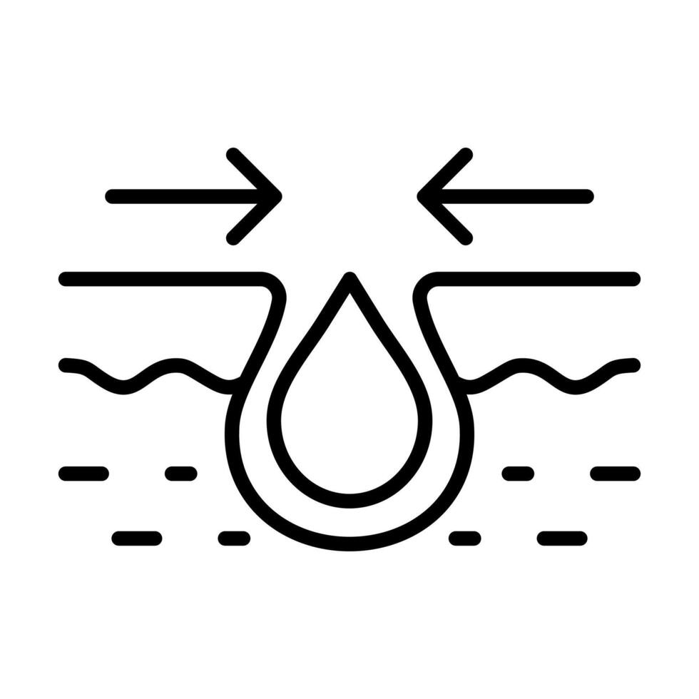Pore Refinement icon line illustration vector