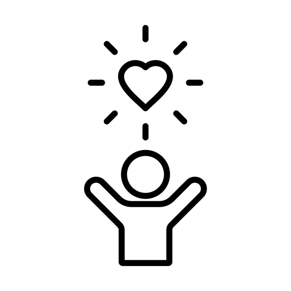 Live Life icon line illustration vector
