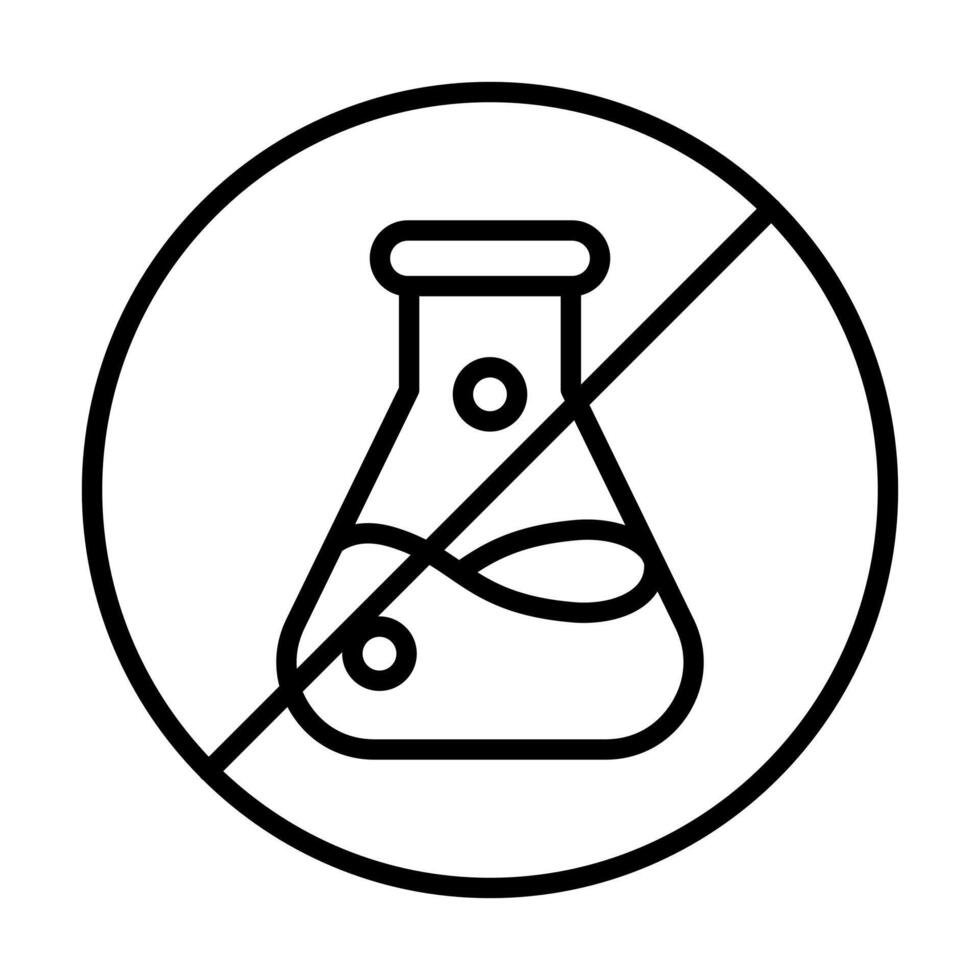 Blemish-Free Formula icon line illustration vector