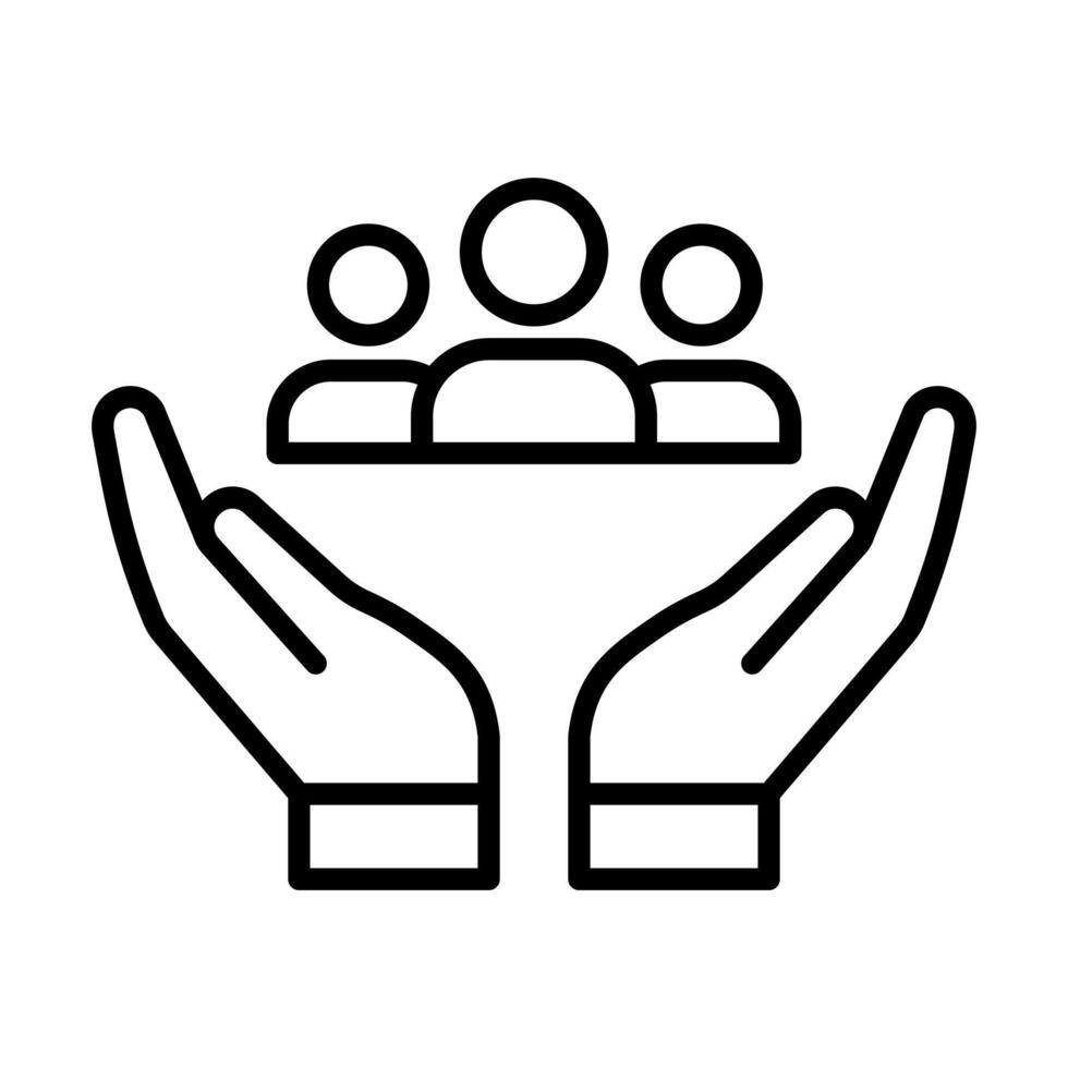 Participant Safety icon line illustration vector