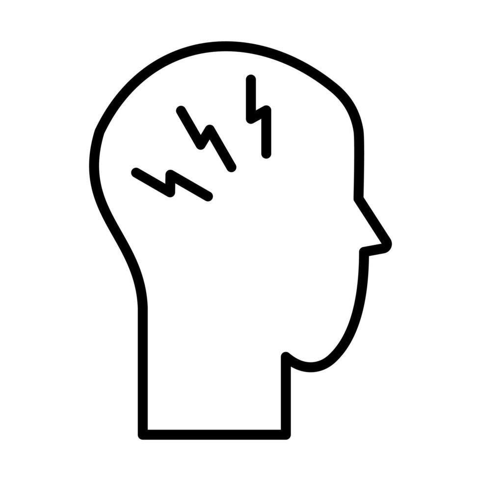 Minor Sickness icon line illustration vector