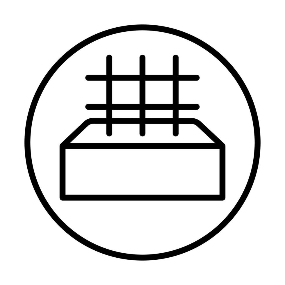 Concrete Construction icon line illustration vector