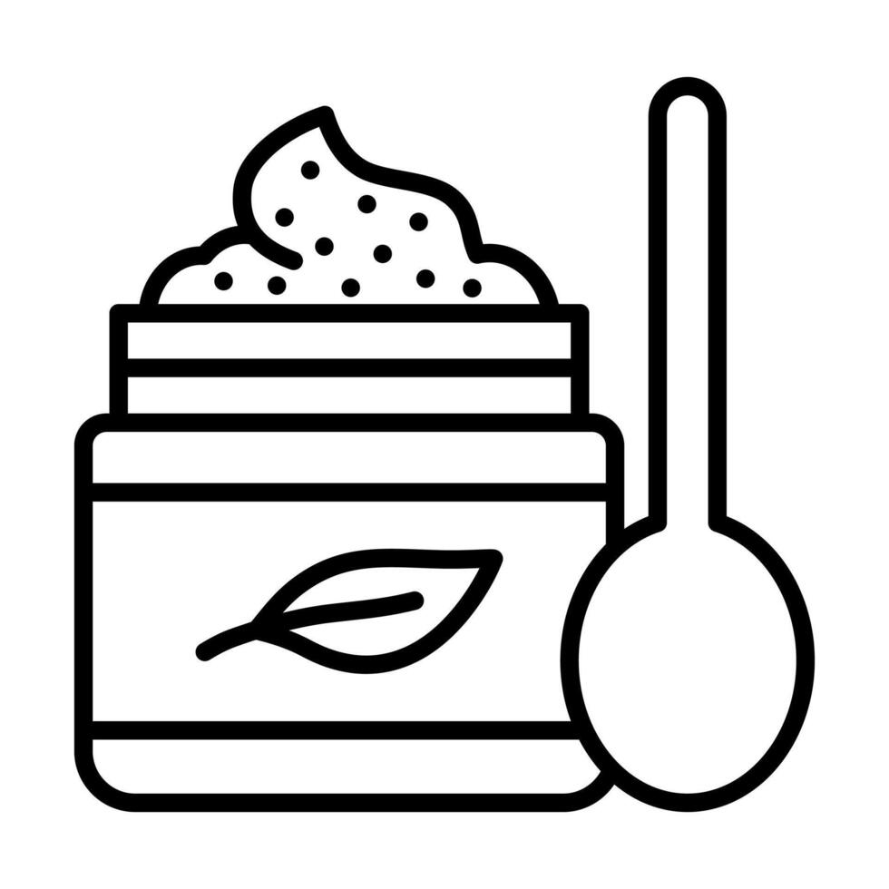 Exfoliating Scrub icon line illustration vector