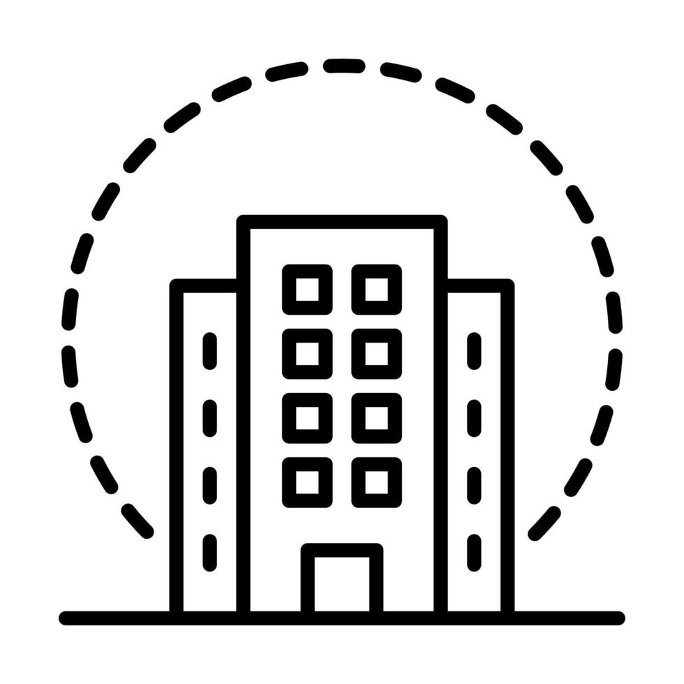 Corporate Hub icon line illustration vector