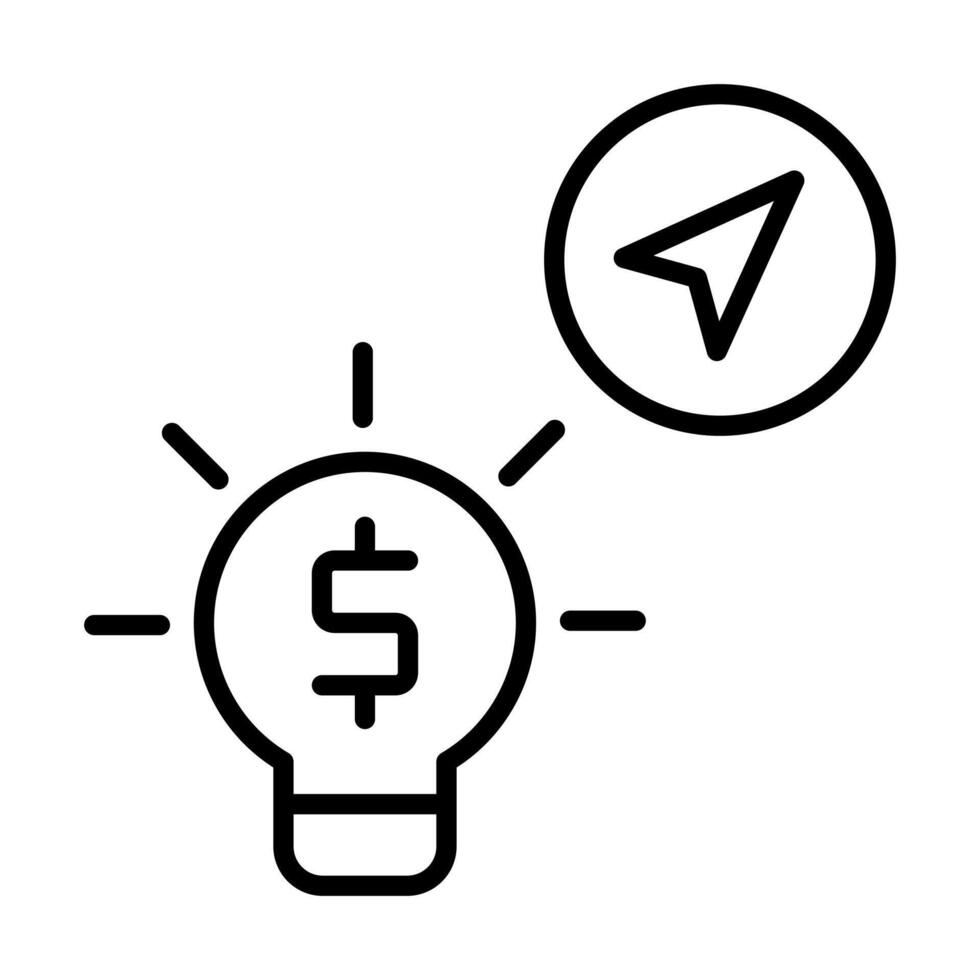 Biz Navigator icon line illustration vector