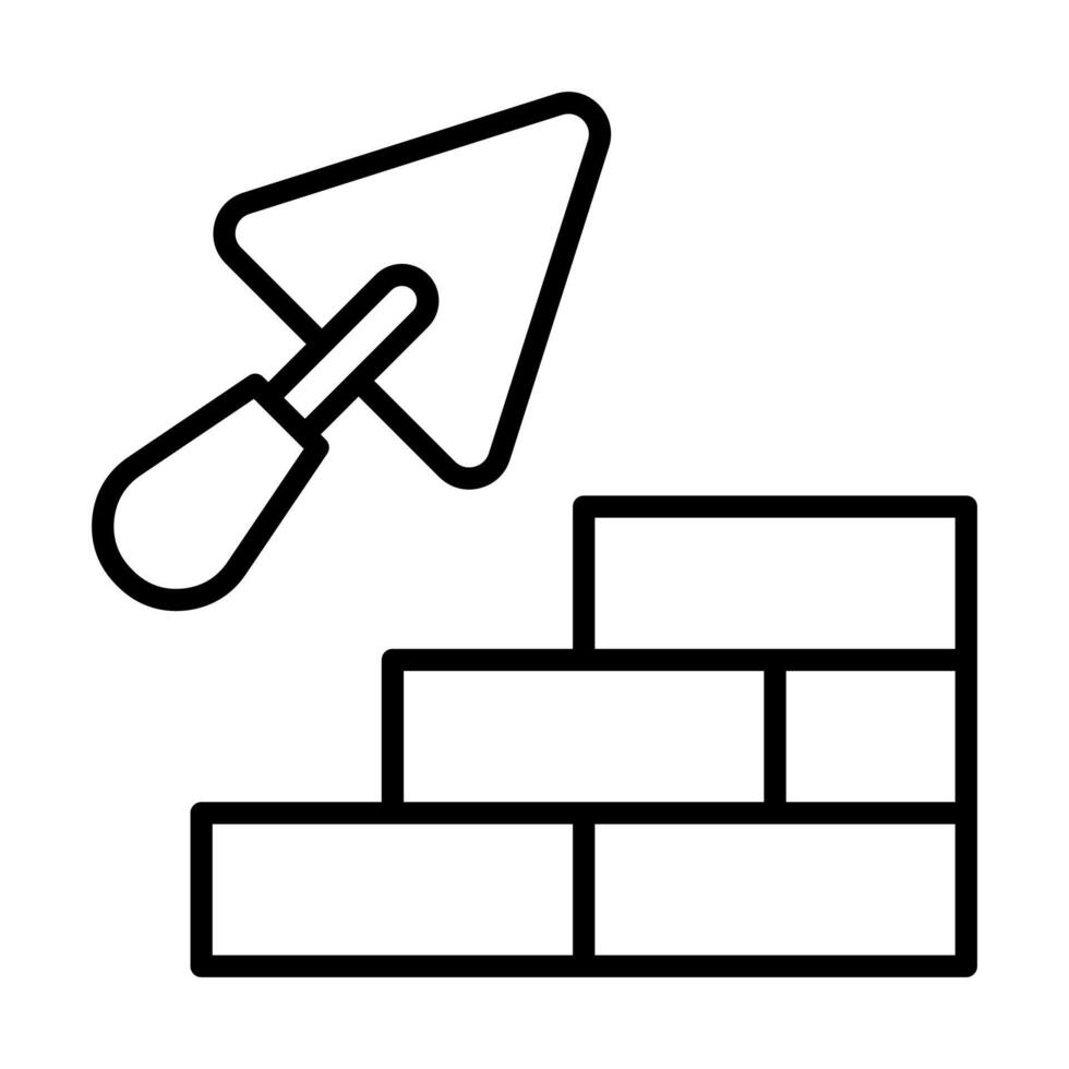 Masonry Work icon line illustration vector