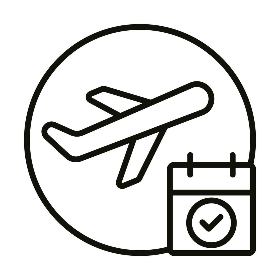 Travel Arrangements icon line illustration vector