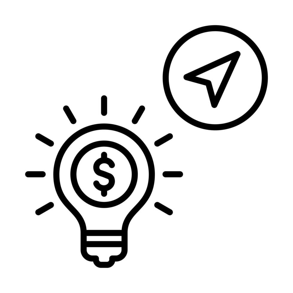 Biz Navigator icon line illustration vector