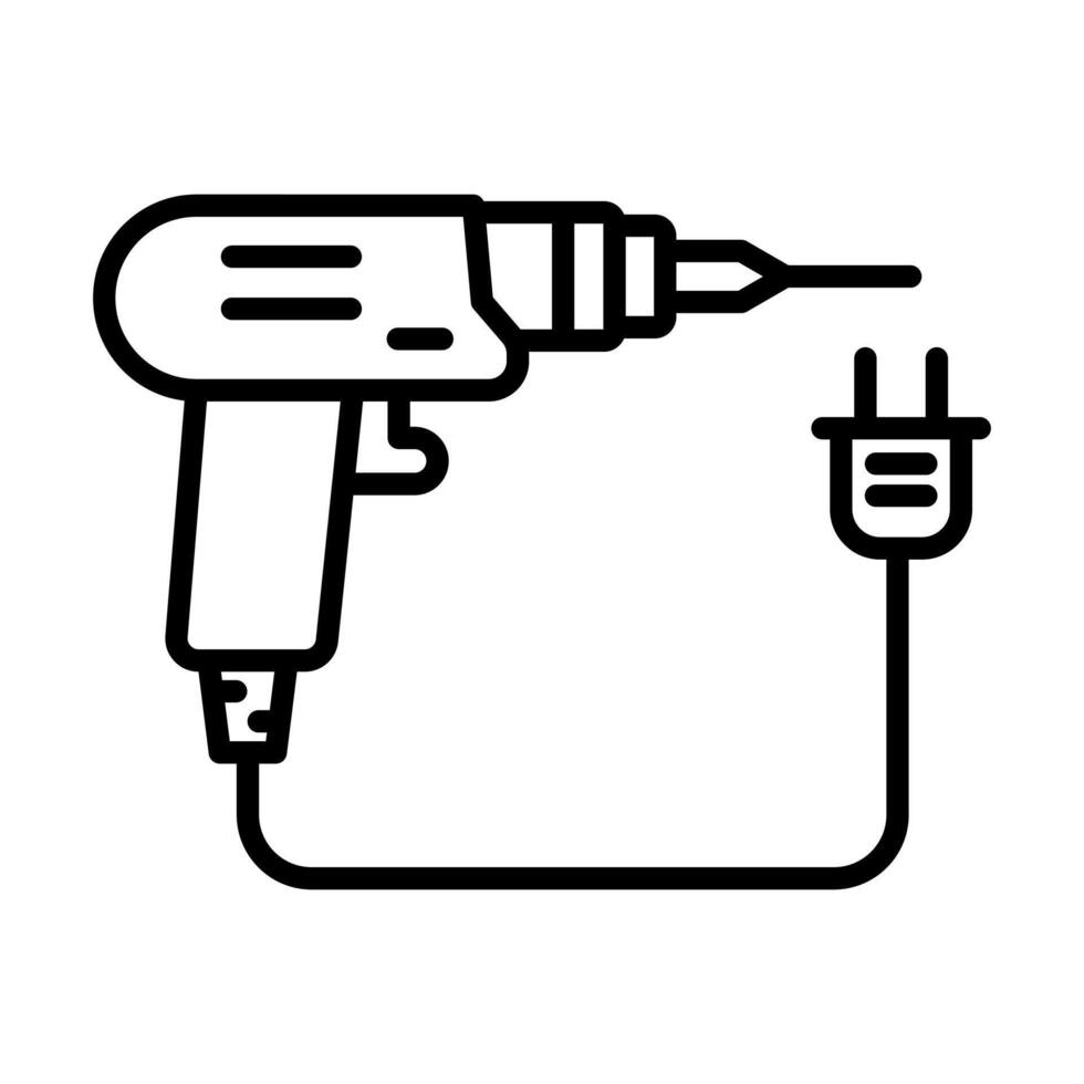 Power Tools icon line illustration vector