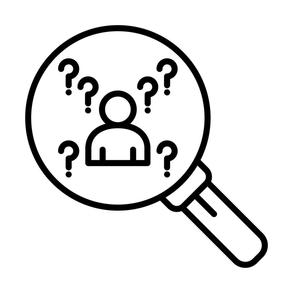 Research Oversight icon line illustration vector