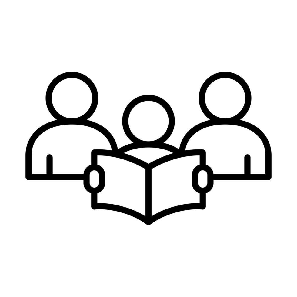 Study Participants icon line illustration vector
