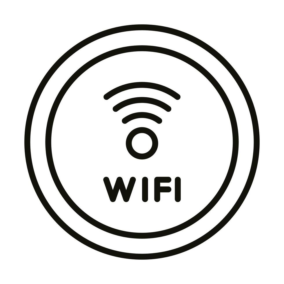 Wi-Fi Access icon line illustration vector