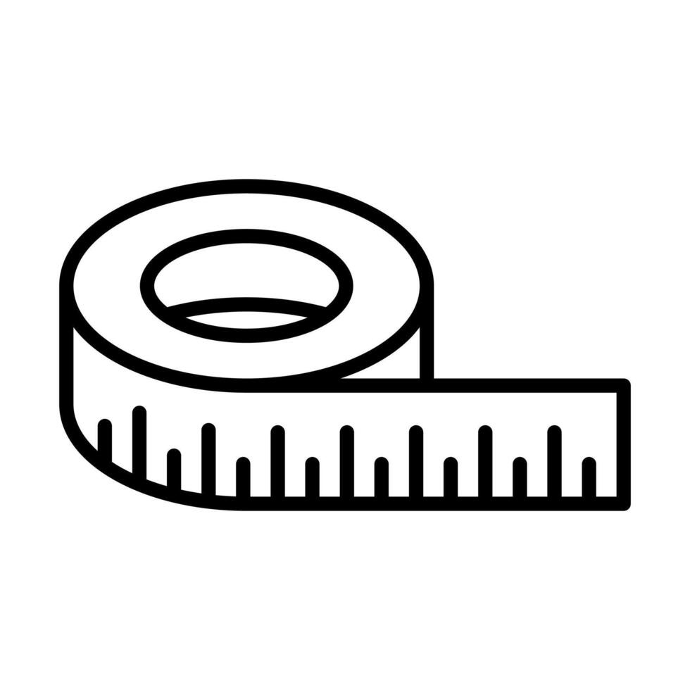 Tape Measure icon line illustration vector
