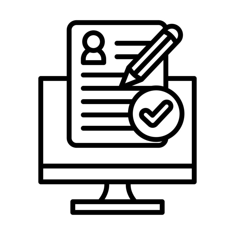 Patient Enrollment icon line illustration vector