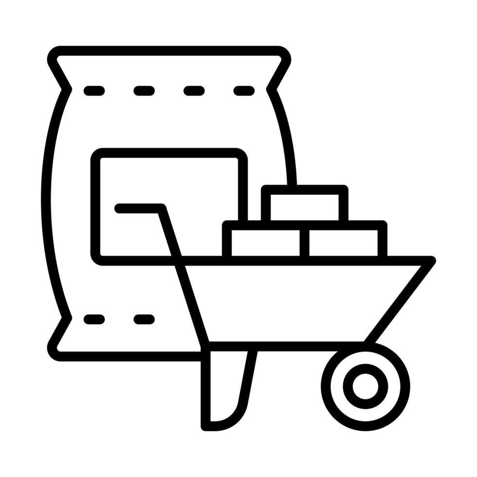 Building Materials icon line illustration vector