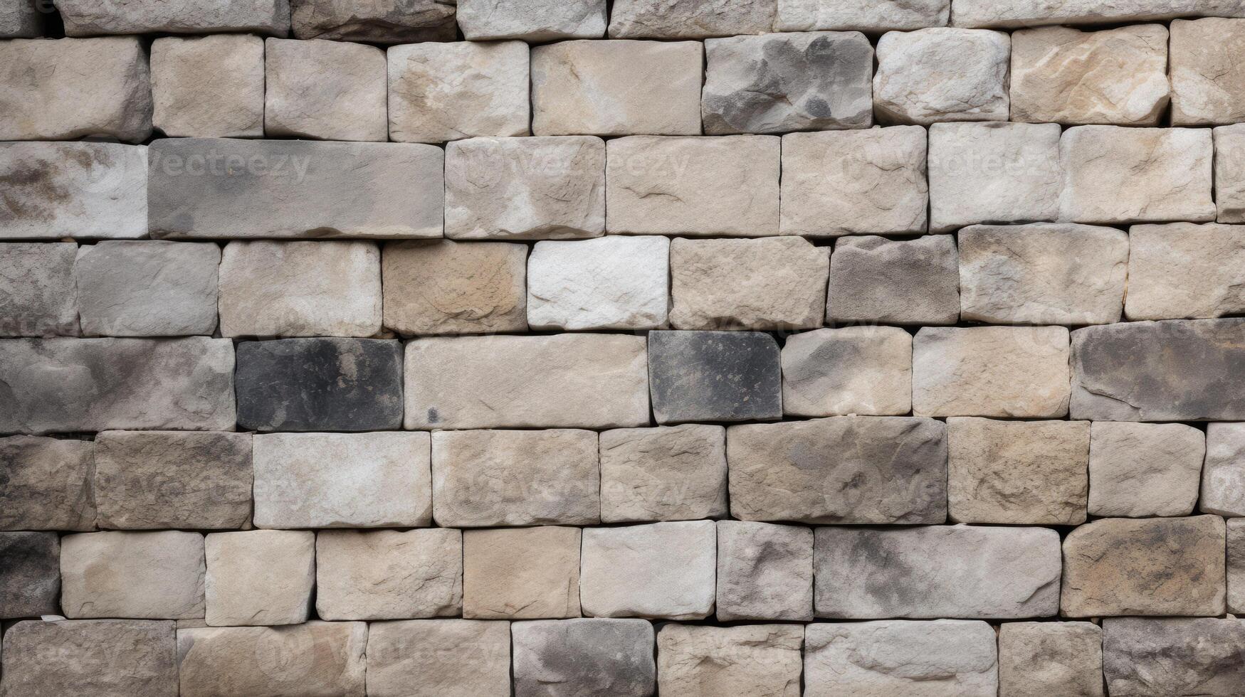 Decorative old stone wall texture close up. Neural network photo