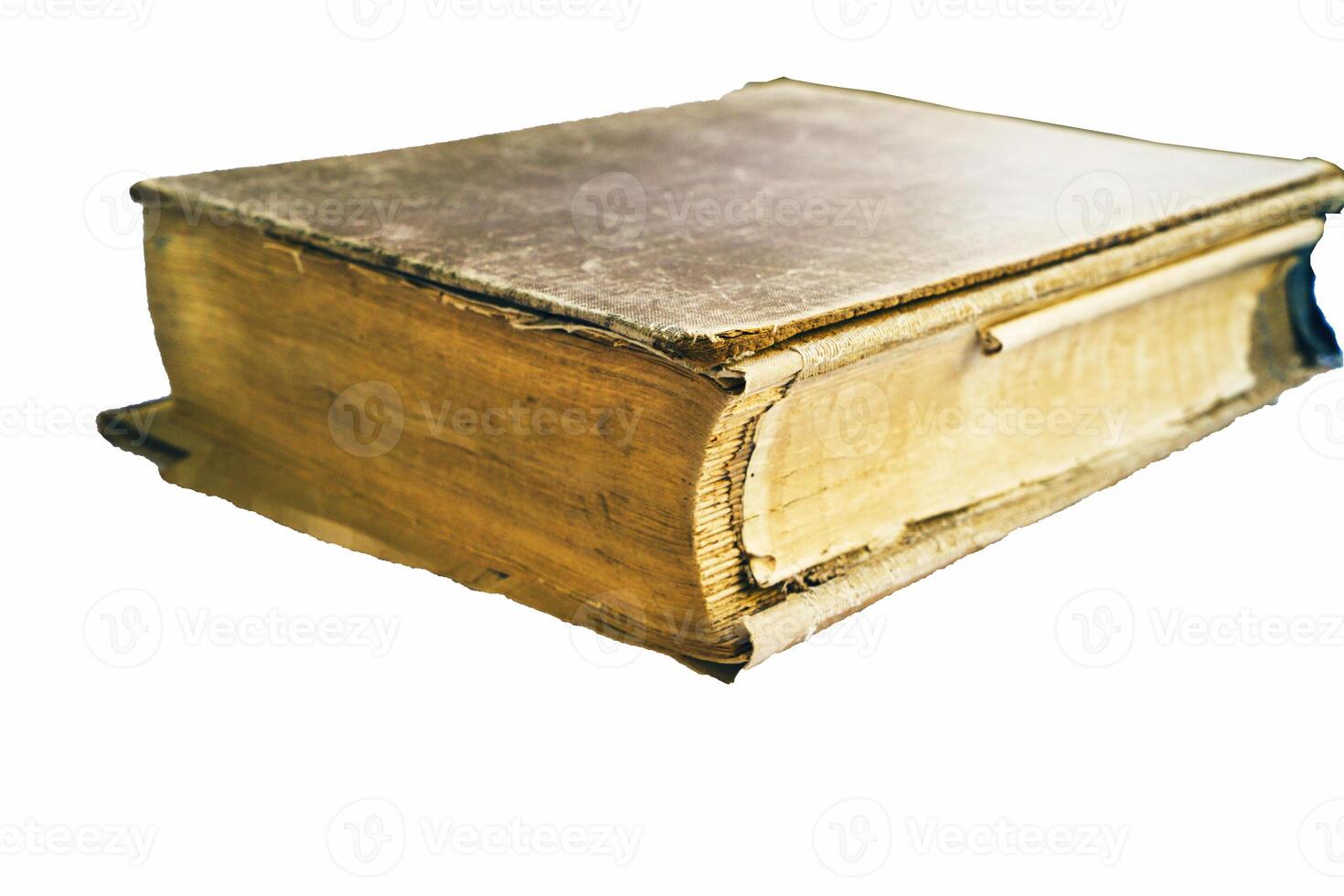 a very old book in Arabic on a white background. photo