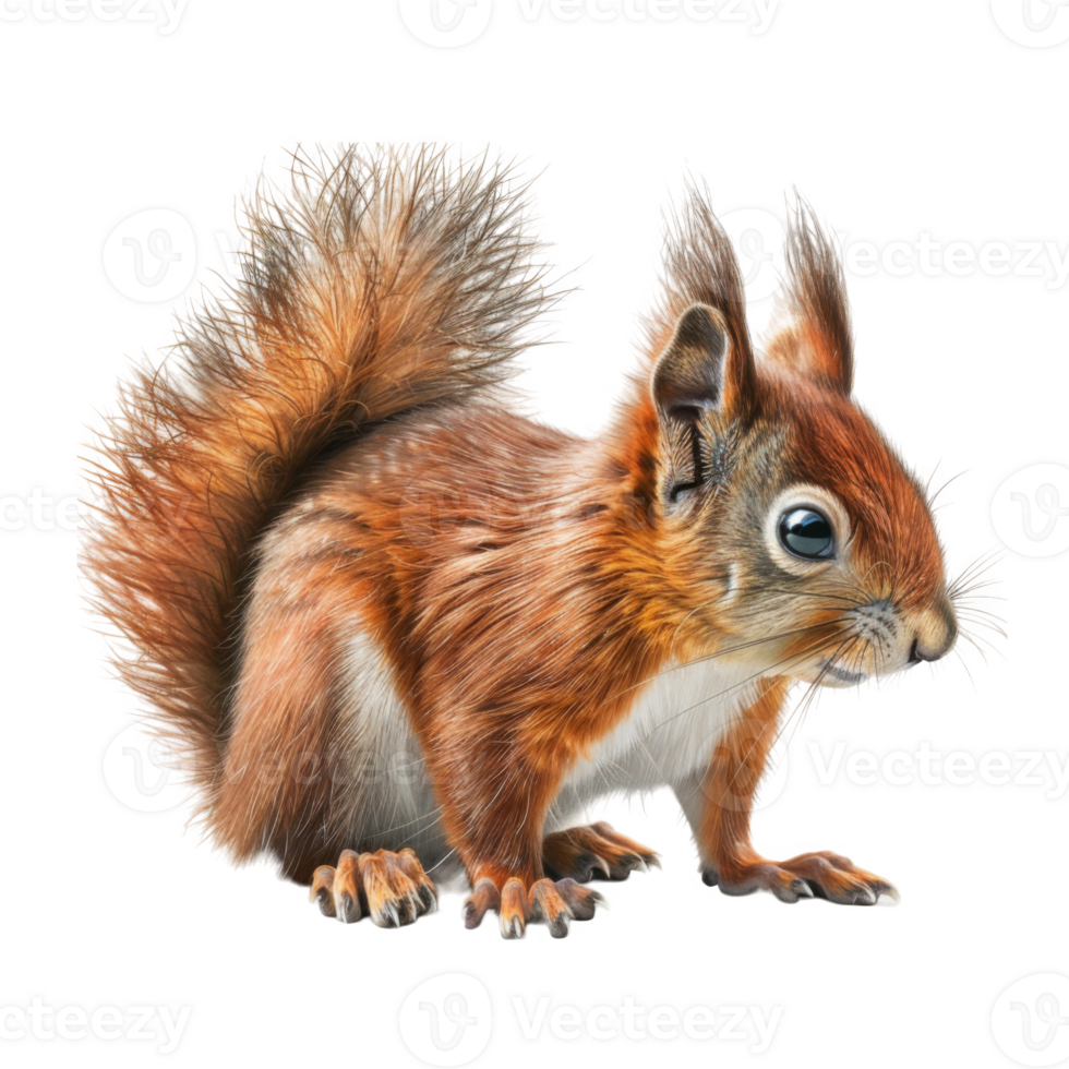 A Red Squirrel with a Fluffy Tail and Curious Eyes png