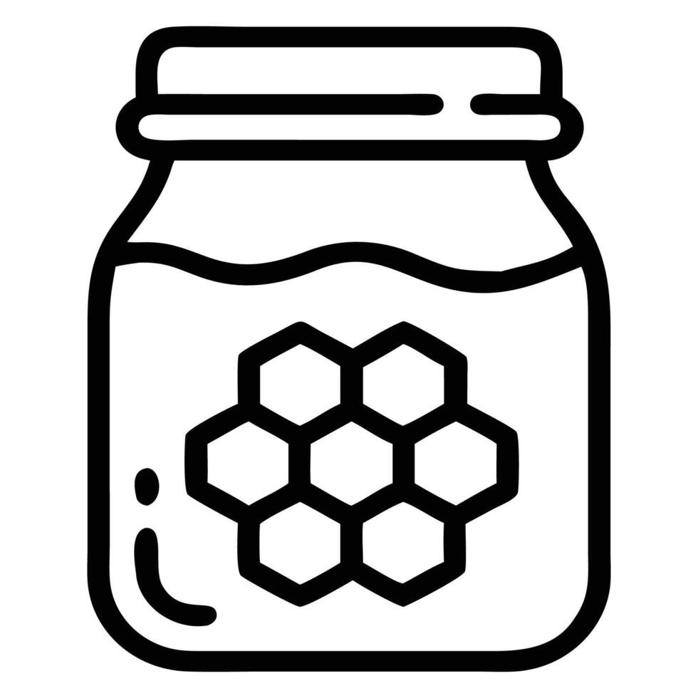 Pure and Natural Honey in a Classic Jar vector