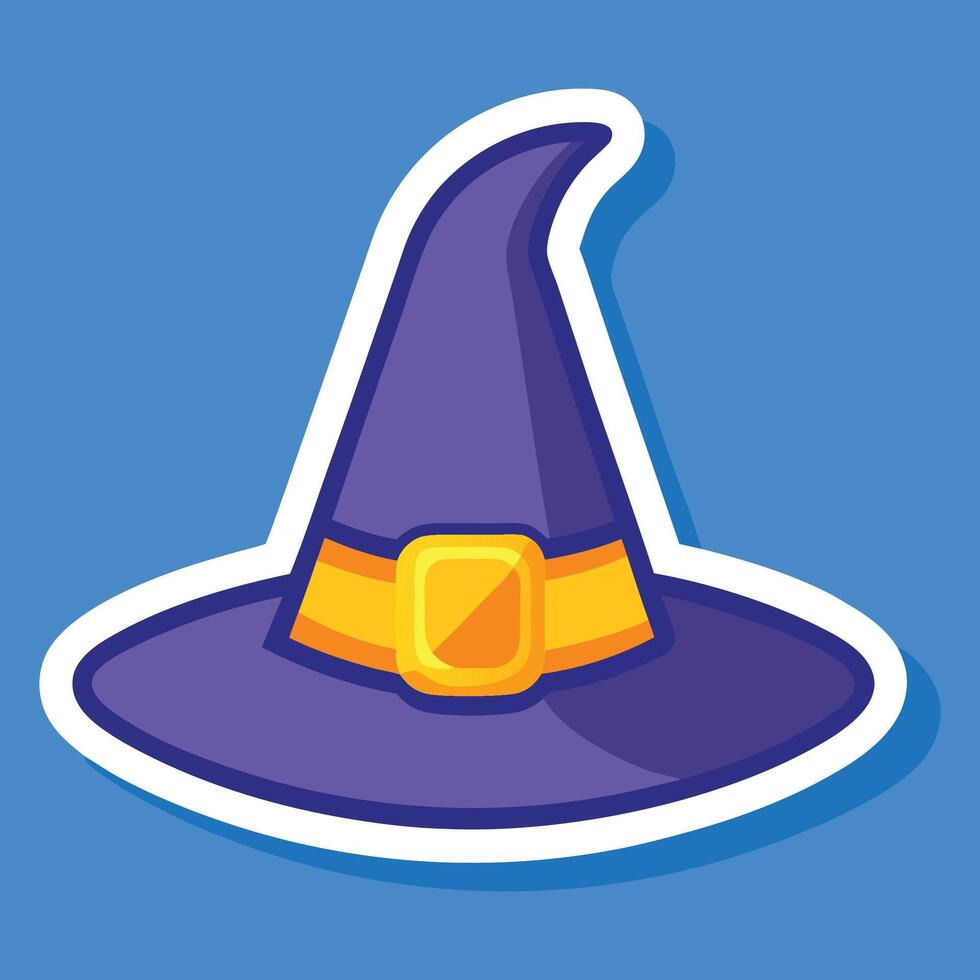 Charming Sorcery The Classic Witch Hat in Bold Colors vector