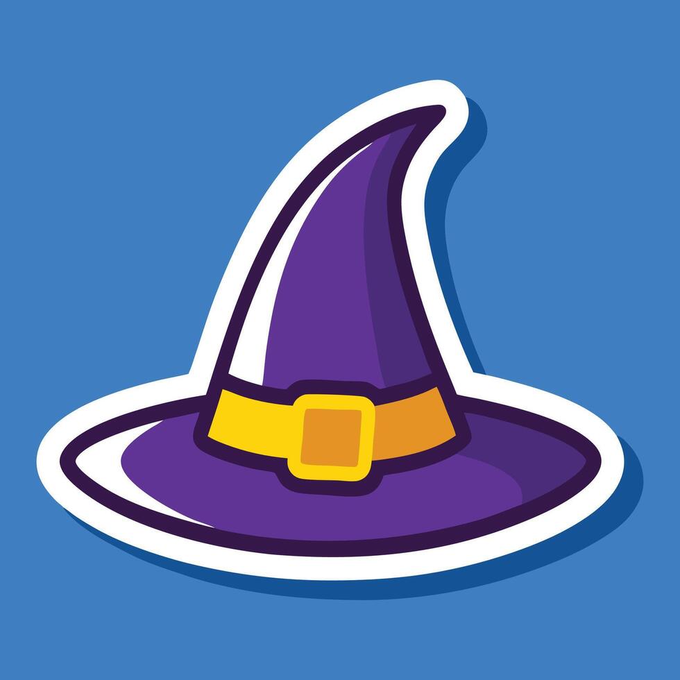 Whimsical Style The Playful Purple Witch Hat vector