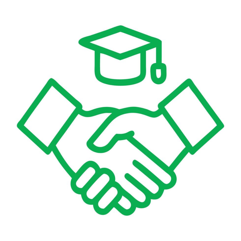 Collaborative Success The Symbol of Education and Partnership vector