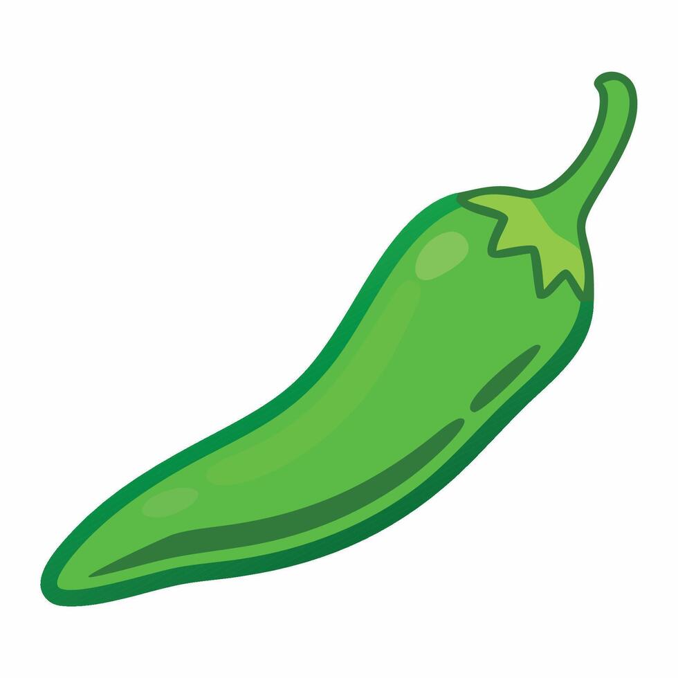 Spicy Green Goodness Pepper vector
