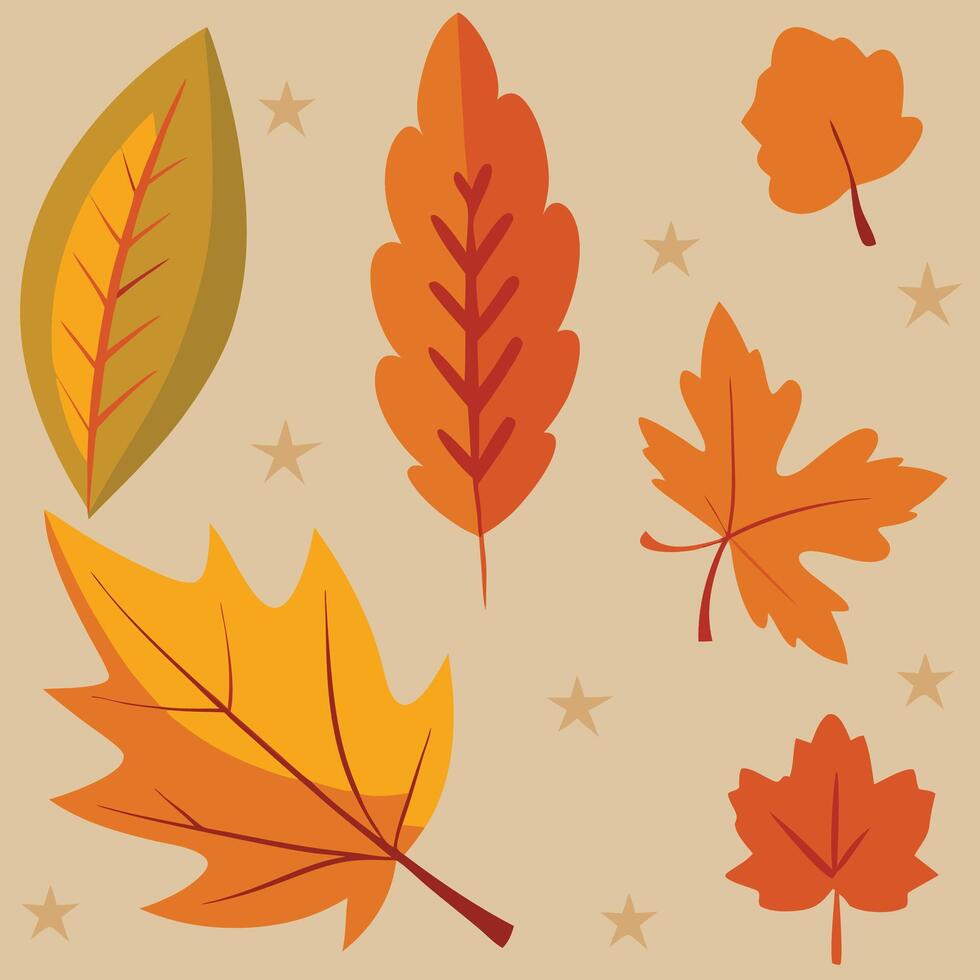 Falling for Fall A Whimsical Display of Leaves vector