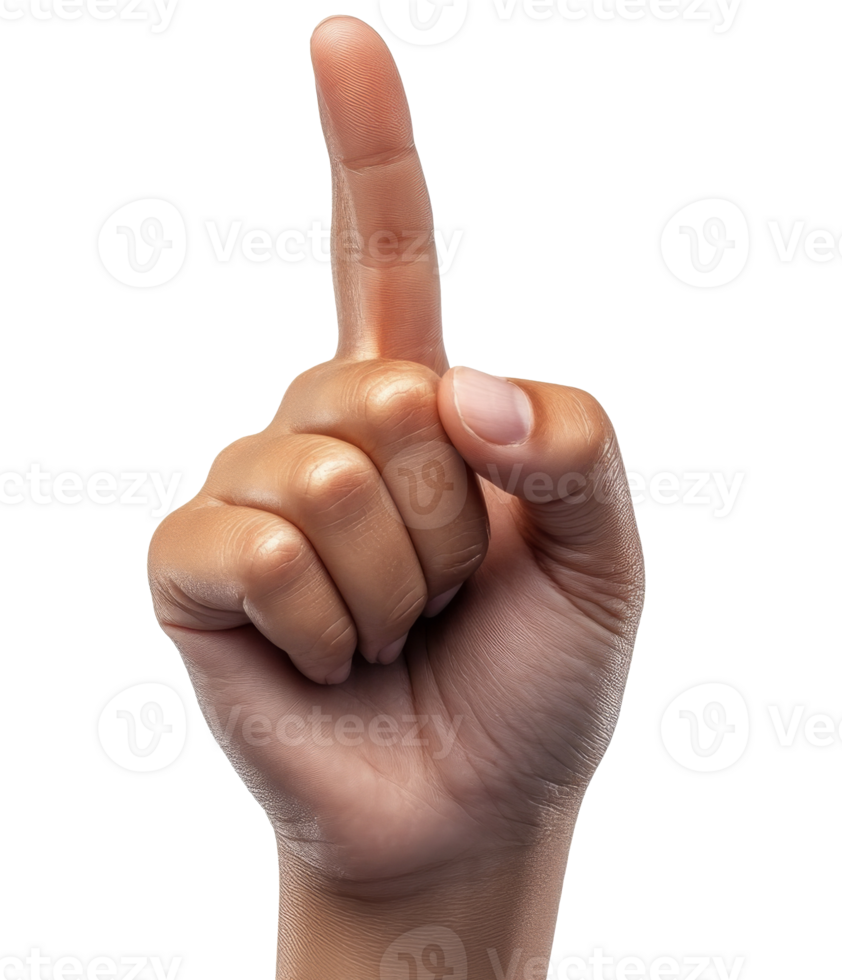 A hand pointing forward against a plain background during a bright daylight setting png