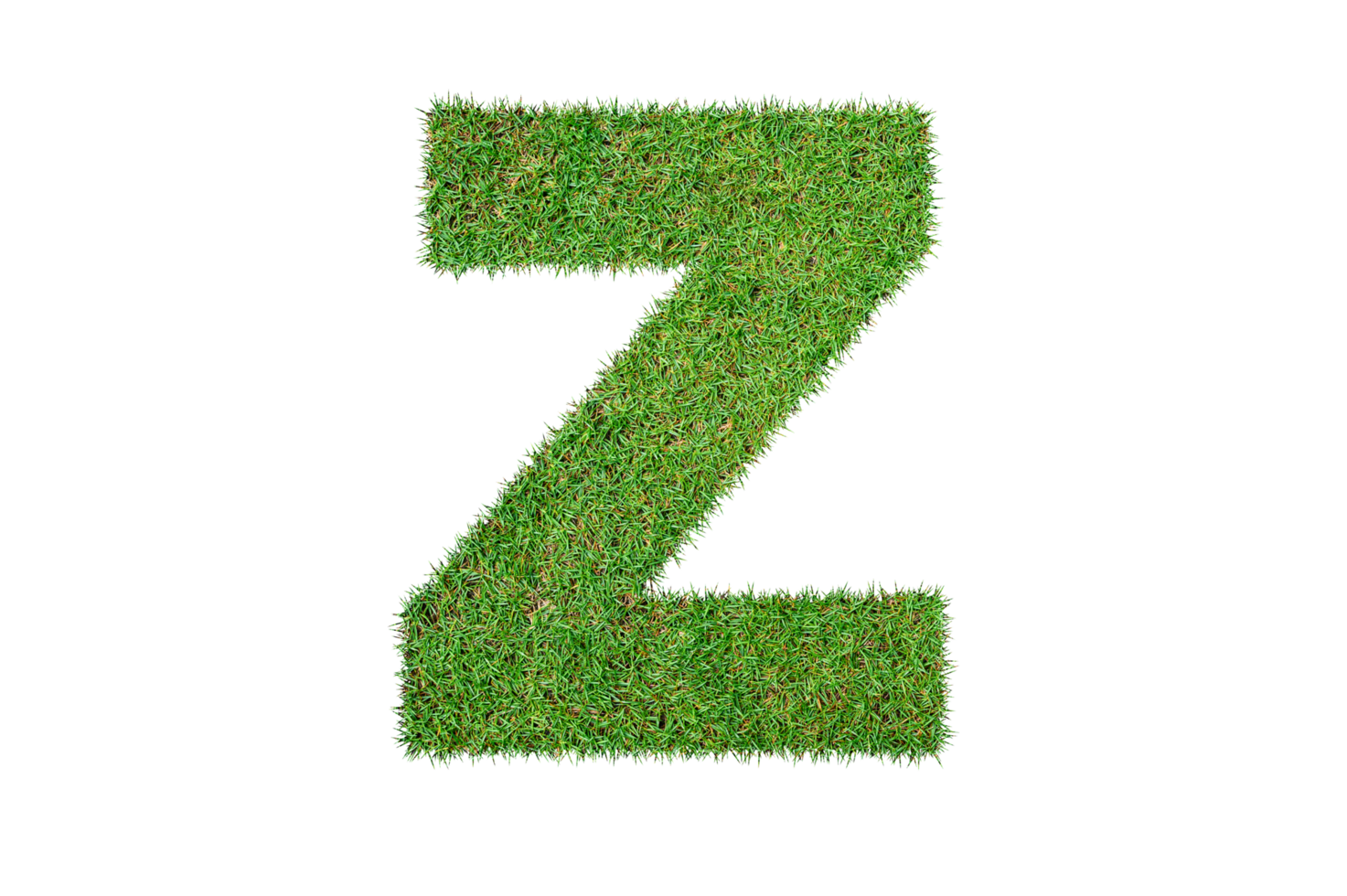 Green Grass Letter z on Transparent, Perfect for Eco and Nature-Themed Designs png