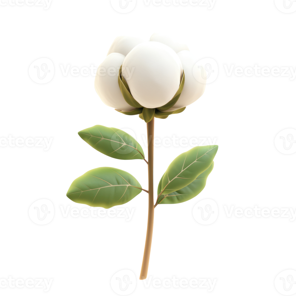 cotton flower on a white background png