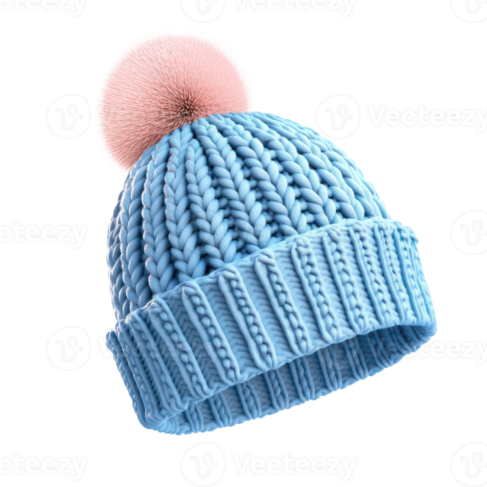 3D icon cartoon Knitted hat minimalist isolate on transparent background png
