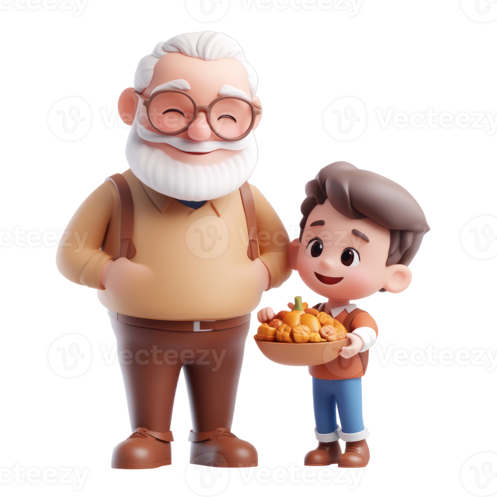 grandpa and grandson png
