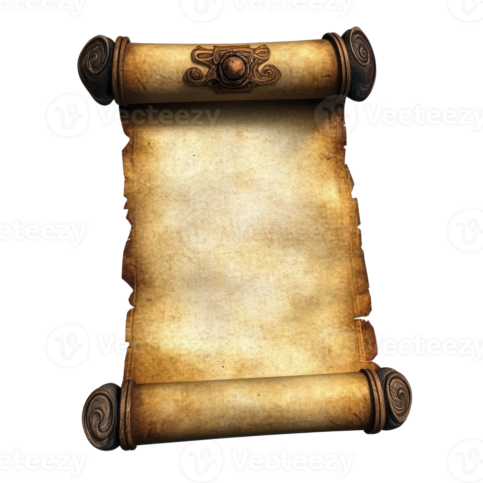 an old scroll with a scroll on it png