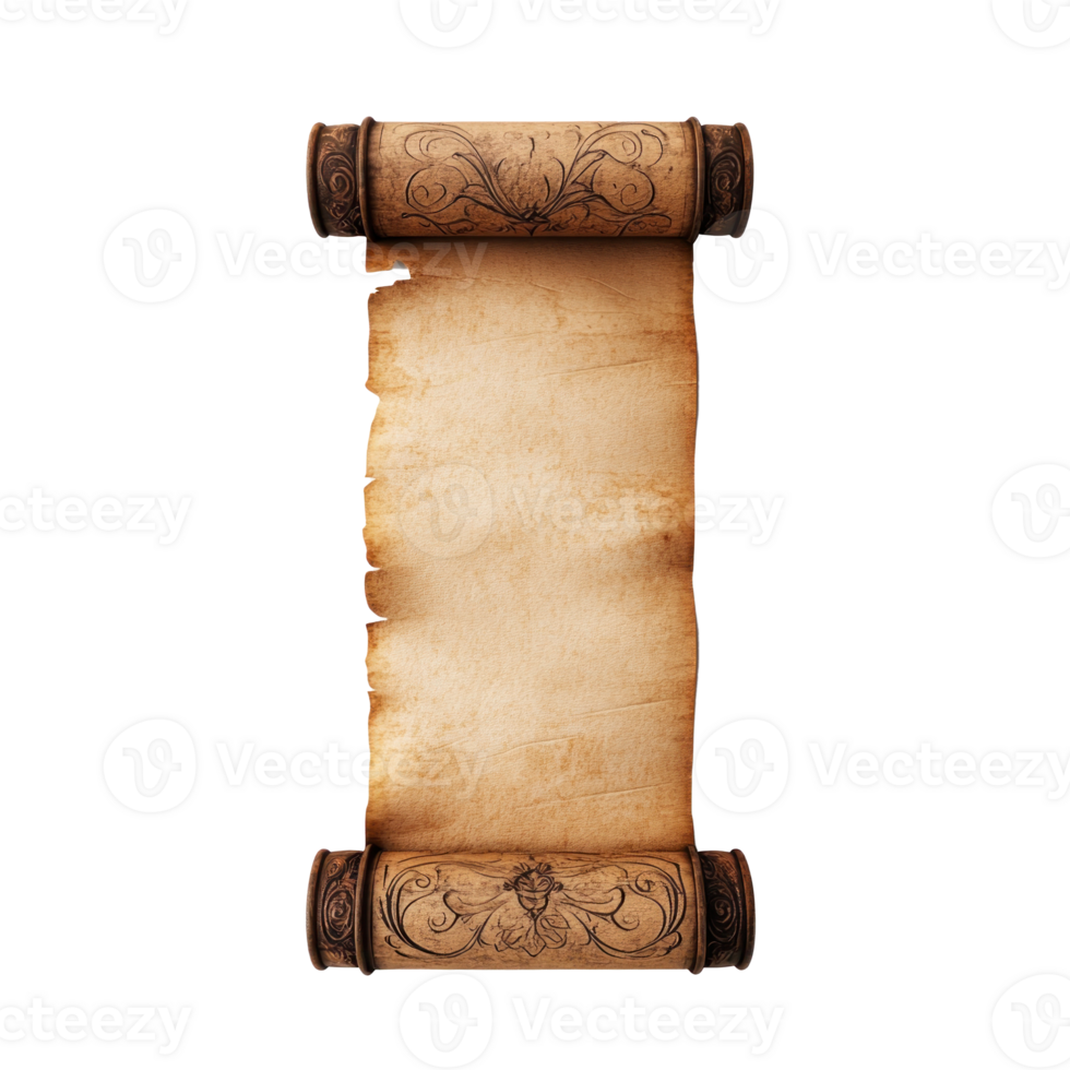 an old scroll with a scroll on it png