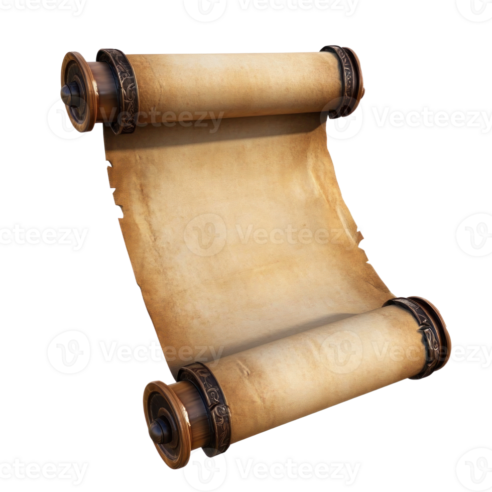 an old scroll on a transparent background png