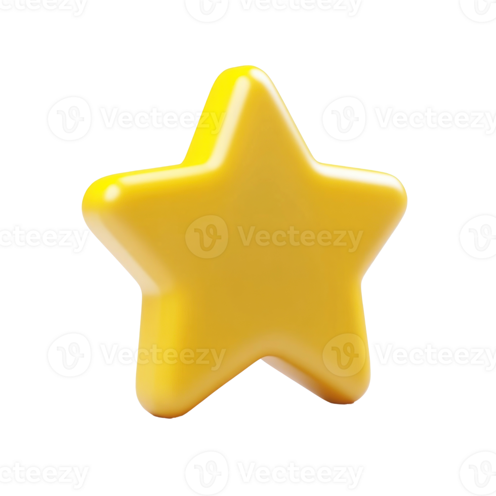 a Star of David 3D icon cartoon minimalist isolate on transparent background png
