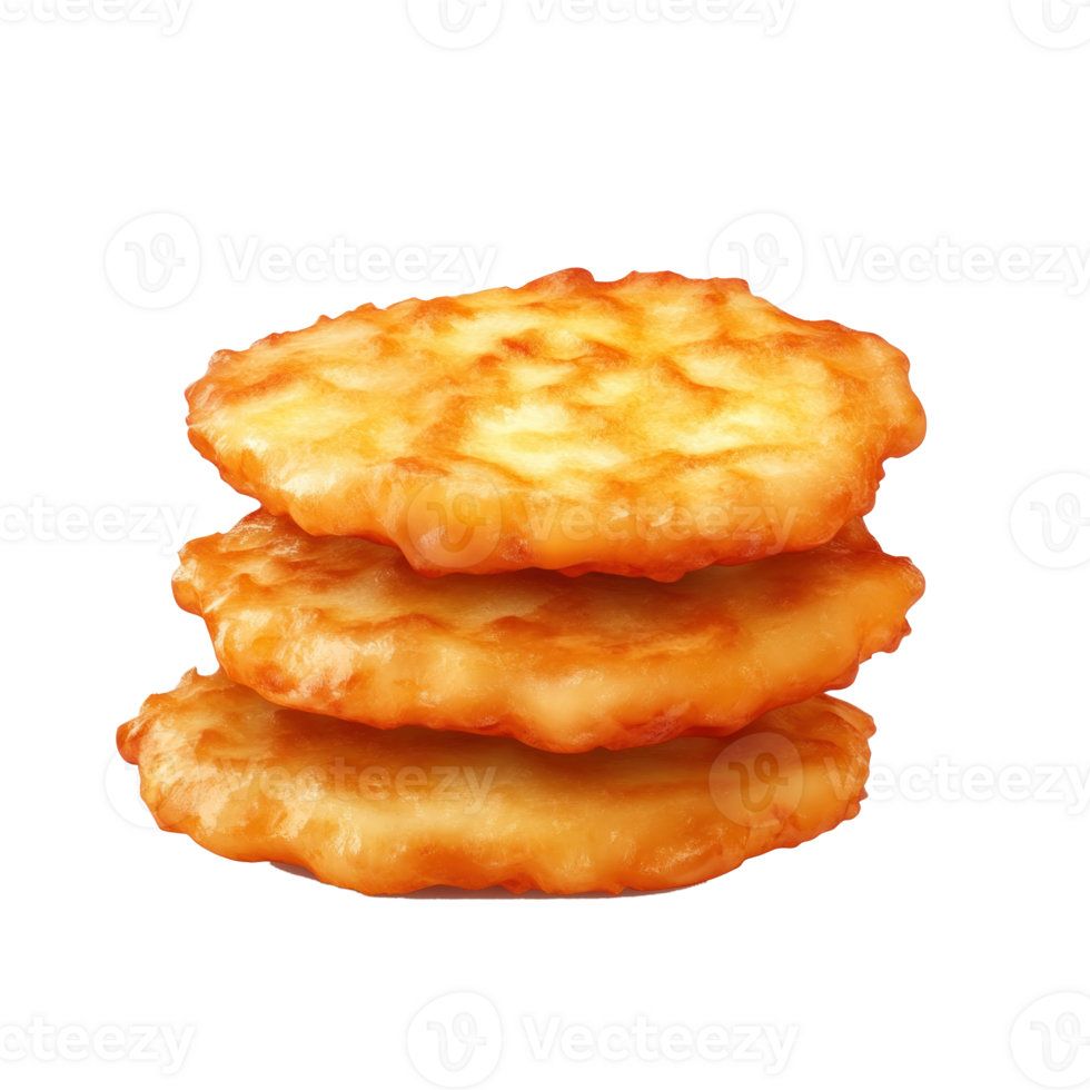 a Potato Latkes 3D icon cartoon minimalist isolate on transparent background png