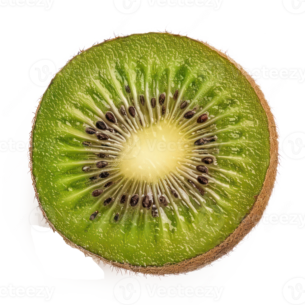 Kiwi top view full length isolate on transparency background png