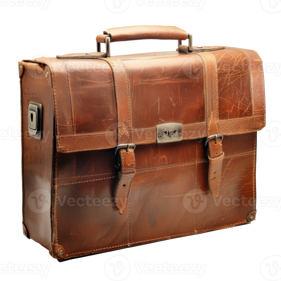 Briefcase front view full length isolate on transparency background png