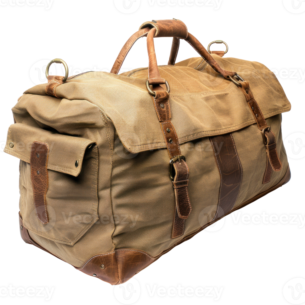 Weekender Bag front view full length isolate on transparency background png