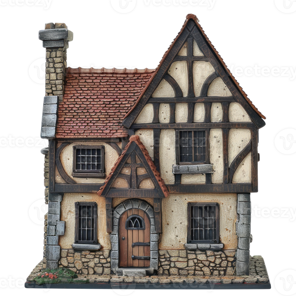 Tudor House isolate on transparency background png