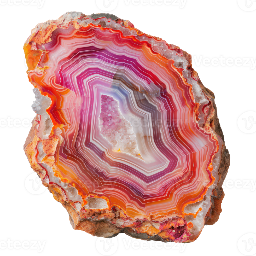 Beautiful Agate top view isolate on transparency background png