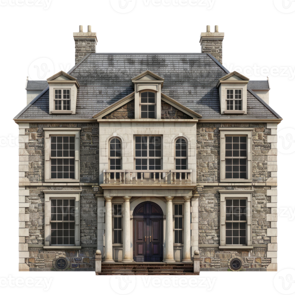 Coach House front view full length isolate on transparency background png