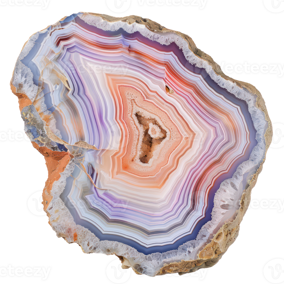 Beautiful Agate top view isolate on transparency background png