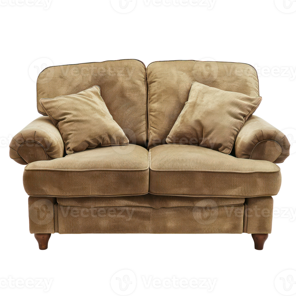 Loveseat front view full length isolate on transparency background png