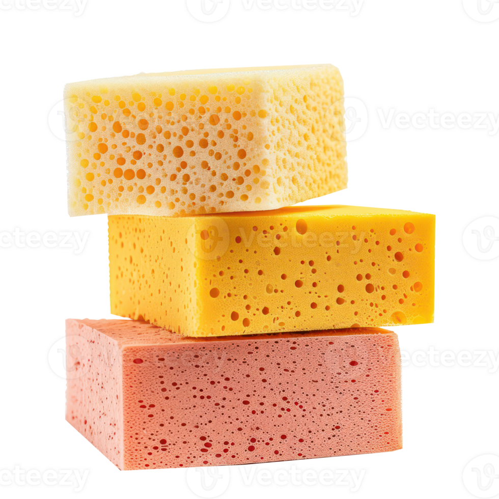Sponges side view full length isolate on transparency background png