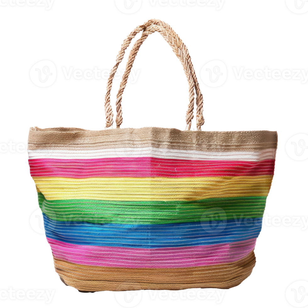 Beach Bag front view full length isolate on transparency background png